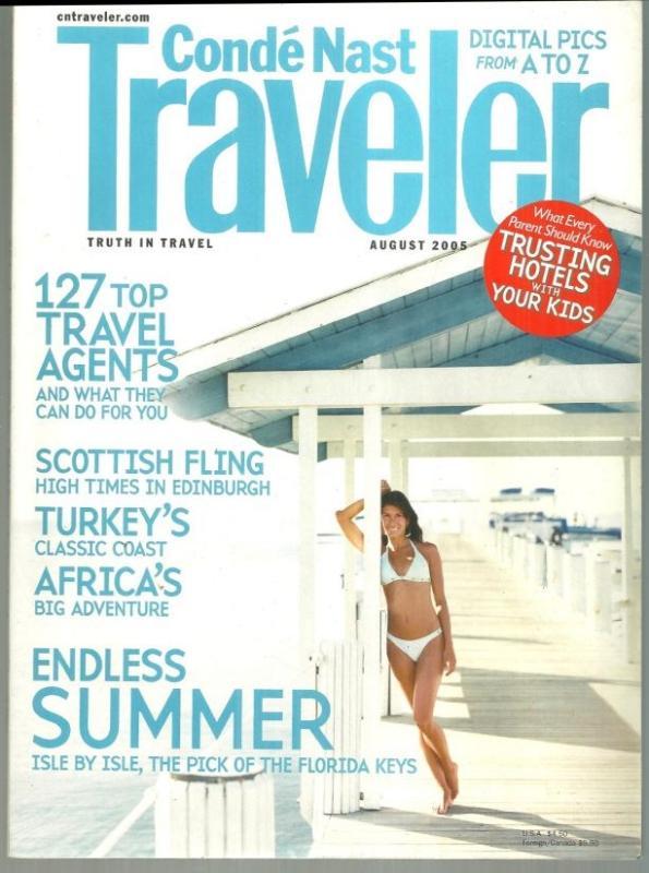 Conde Nast Traveler Magazine August 2005 Botswana/Edinburgh/Turkey/Florida Keys