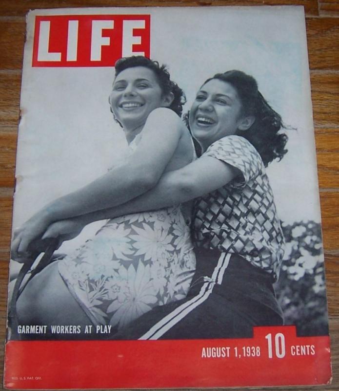 Life Magazine August 1, 1938 Garment Workers at Play on the Cover/Harold Lloyd