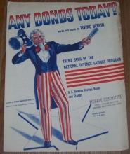 Any Bonds Today Theme Song of the National Defense Savings Program 1941 Music