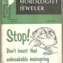 American Horologist and Jeweler Magazine August 1960 Railroad Wrist Watch