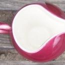 Homer Laughlin Charm Creamer Burgundy/Maroon Color with White