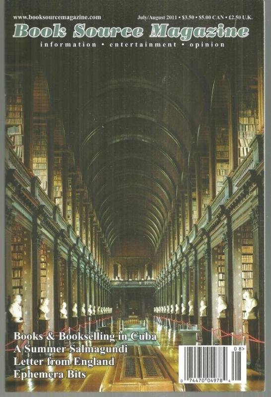 Book Source Monthly Magazine July/August 2011 Bookselling in Cuba/Book Care Tips