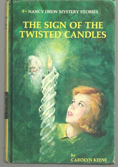 Sign of the Twisted Candles by Carolyn Keene Nancy Drew #9 1968 Matte Yellow