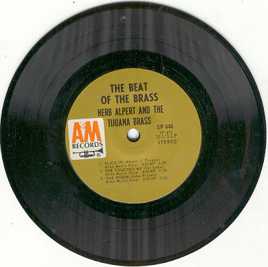 Herb Alpert and the Tijuana Brass Beat of the Brass 33 1/3 RPM record
