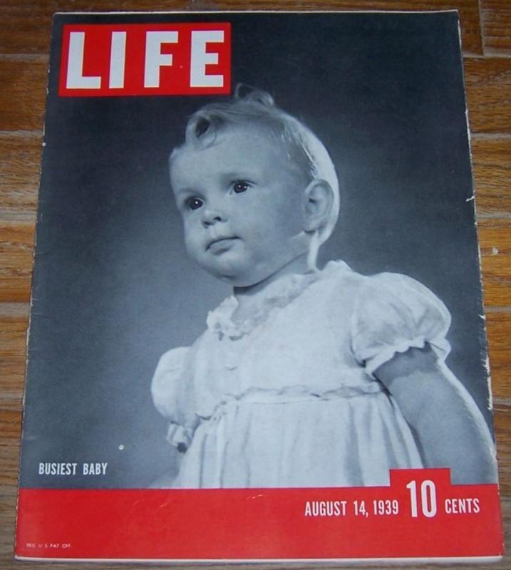 Life Magazine August 14, 1939 Busiest Baby on cover/US Army/Albanians/Gambling