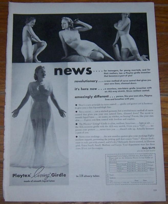 1947 Playtex Living Girdle Life Magazine Advertisement