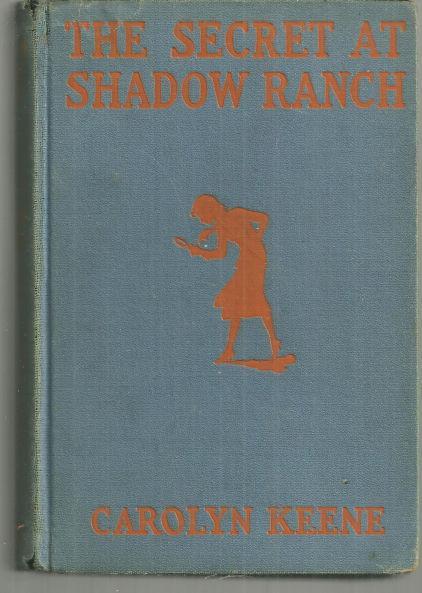 Secret at Shadow Ranch by Carolyn Keene Nancy Drew #5 Blue and Orange Cover