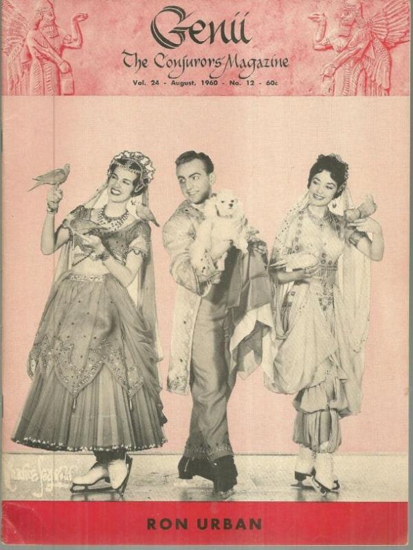 Genii Magazine August 1960 Ron Urban on Ice Skates on Cover