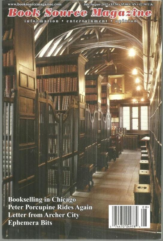 Book Source Monthly Magazine July/August 2012 Bookselling in Chicago/French Lick