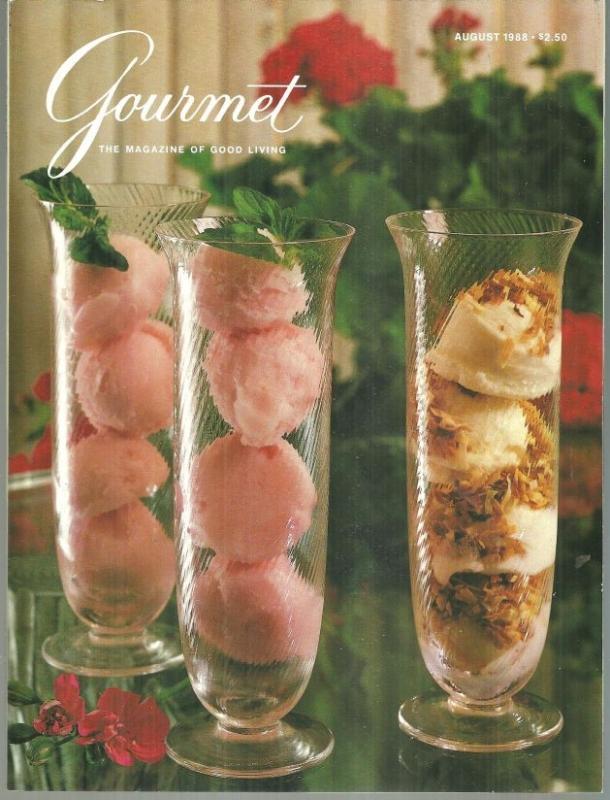 Gourmet Magazine August 1988 Pacific Northwest/Summer Drinks/Summer Soups/Lunch
