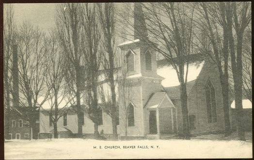Postcard of M. E. Church, Beaver Falls, New York