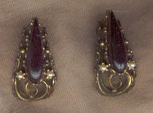 Pair of Vintage Black Clip On Earrings