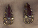 Pair of Vintage Black Clip On Earrings
