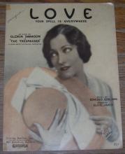 Love Your Spell Is Everywhere Sung by Gloria Swanson 1929 Sheet Music