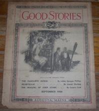 Good Stories Magazine September 1928 Vintage Fiction, Poetry, Recipes, Household
