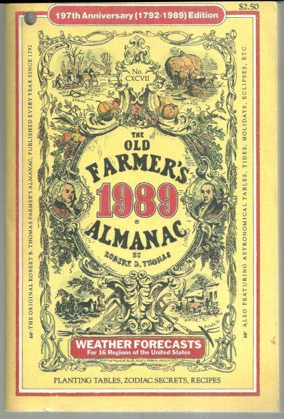 Old Farmer's Almanac for the Year 1989 Weather Forecasts, Planting Tables