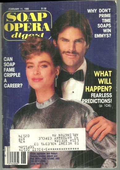 Soap Opera Digest Magazine February 11, 1986 Eileen Davidson and Robert Parucha