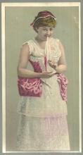 Victorian Trade Card for White Sewing Machine with Lovely Lady