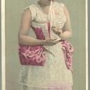 Victorian Trade Card for White Sewing Machine with Lovely Lady