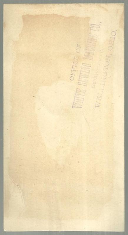 Victorian Trade Card for White Sewing Machine with Lovely Lady