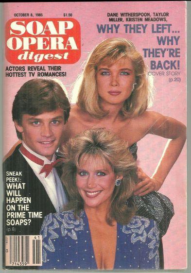Soap Opera Digest Magazine October 8, 1985 Why These Actors Returned to Daytime