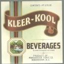 Vintage Kleer-Kool Beverages Label, Manchester Tonic, New Hampshire