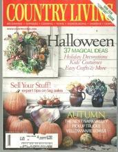 Country Living Magazine October 2001 Medieval Halloween/Tag Sale/ Hudson Valley