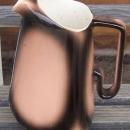 Vintage San Vallee Pottery Large Pitcher with Pink and Brown Glaze