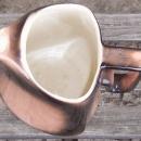 Vintage San Vallee Pottery Large Pitcher with Pink and Brown Glaze
