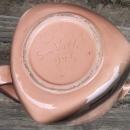 Vintage San Vallee Pottery Large Pitcher with Pink and Brown Glaze