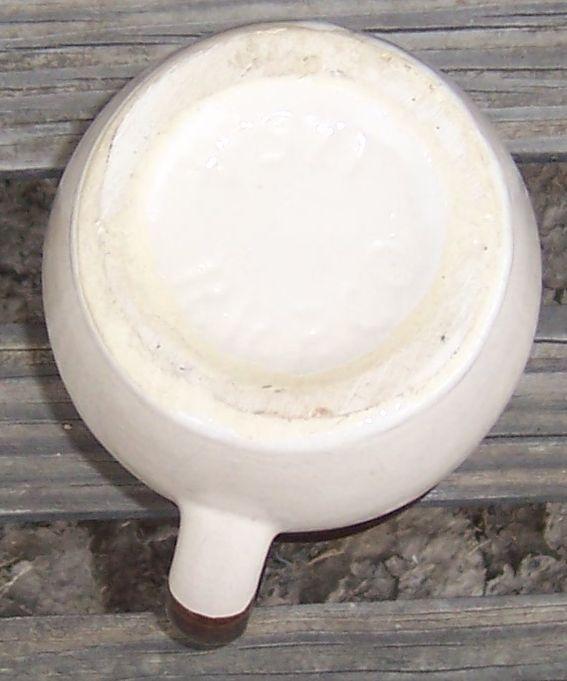 Vintage Robinson Ransbottom Pottery Milk Jug with Brown and White Glaze