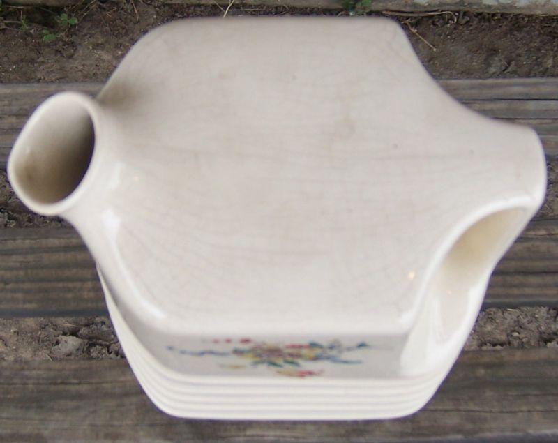 Vintage Universal Cambridge China Water Pitcher with Flower Decal
