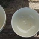 Vintage Hall China Jewel Tea Autumn Leaf Three Piece Mixing Bowl Set