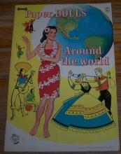 Paper Dolls Around the World Saalfield 1964 Uncut Paper Doll Book