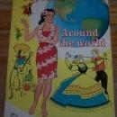 Paper Dolls Around the World Saalfield 1964 Uncut Paper Doll Book