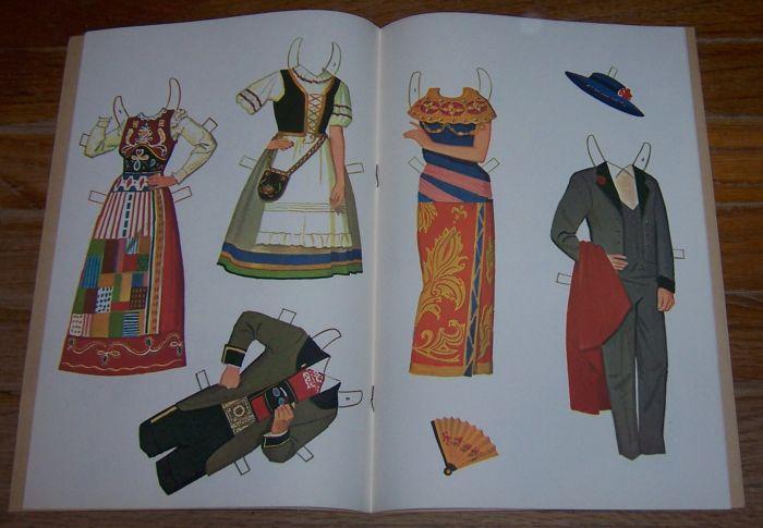 Paper Dolls Around the World Saalfield 1964 Uncut Paper Doll Book