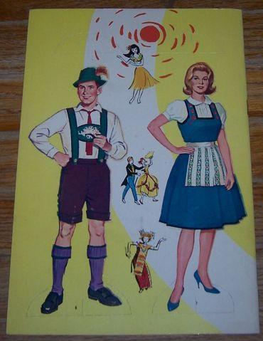 Paper Dolls Around the World Saalfield 1964 Uncut Paper Doll Book