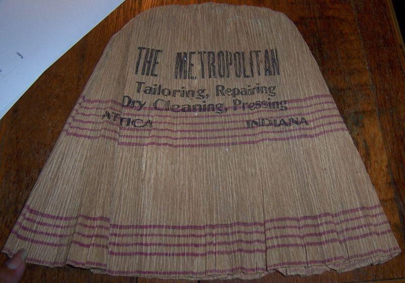 Vintage Paper Hat with Advertising for Metropolitan Tailoring, Attica, Indiana