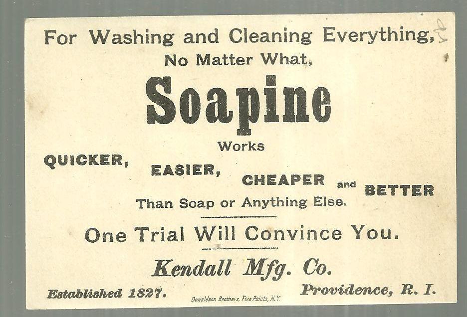 Victorian Trade Card for Soapine With Little Girls Feeding the Ducks