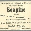Victorian Trade Card for Soapine With Little Girls Feeding the Ducks