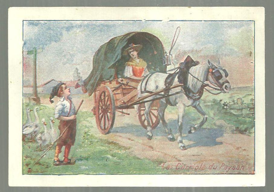 Victorian Trade Card for Alcool de Menthe Anglaise Eau De Cologne, Lyon w/Cart