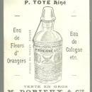 Victorian Trade Card for Alcool de Menthe Anglaise Eau De Cologne, Lyon w/Cart