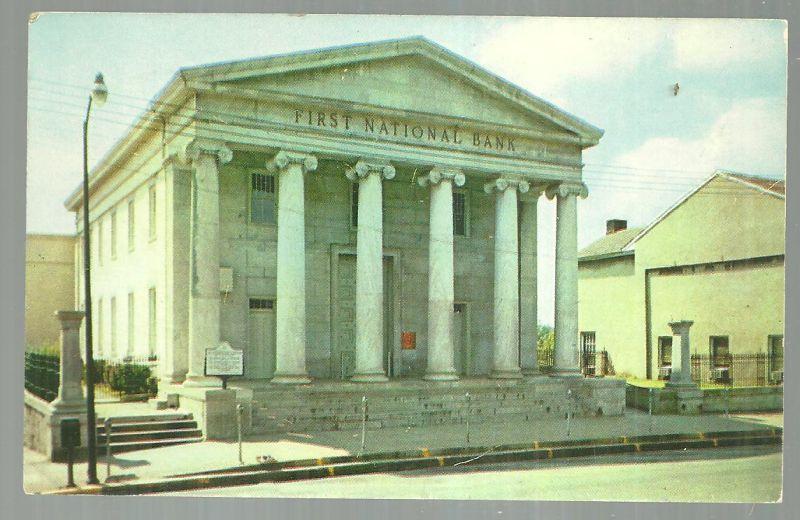 Vintage Postcard of First National Bank Building, Huntsville. Alabama 1959