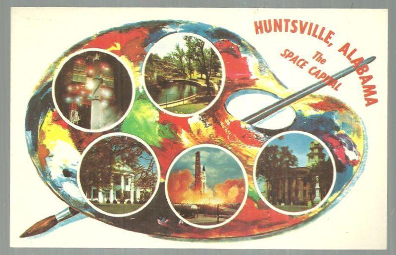 Vintage Unused Postcard of Huntsville Alabama The Space Capital of the Universe