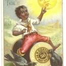 Victorian Trade Card J. & P. Coats' Fast Black Thread with African American Boy