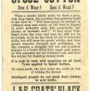 Victorian Trade Card J. & P. Coats' Fast Black Thread with African American Boy