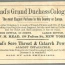 Victorian Trade Card for Read's Grand Duchess Cologne