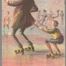 Victorian Trade Card for Zielley and Tunnicliff Clothing With Ice Skaters