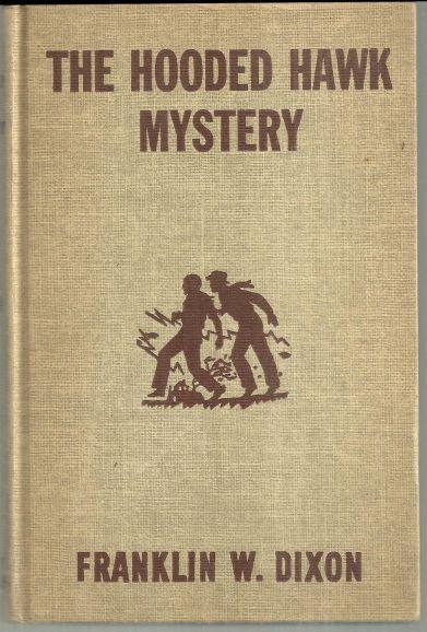 Hooded Hawk Mystery by Franklin Dixon Hardy Boys #34 Brown Tweed Cover 1954
