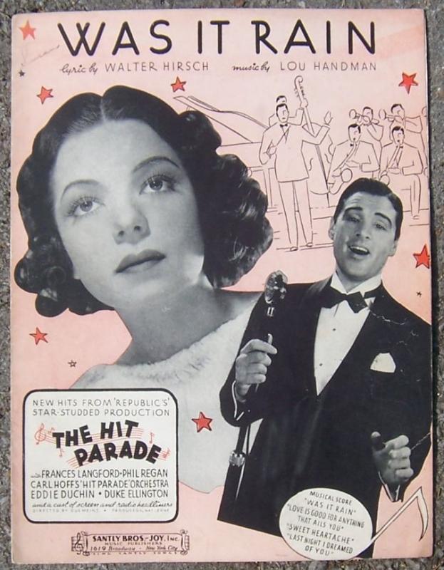Was It Rain From The Hit Parade with Frances Langford Phil Regan 1937 Music